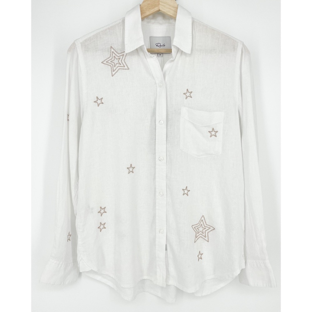 Rails Charli Embroidered Stars Button Down Top - image 4